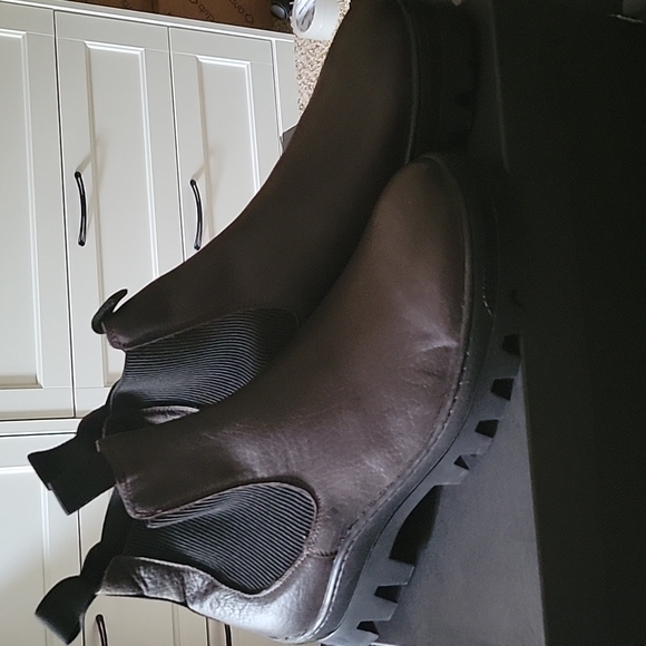 Distressed Leather Chelsea Lug Boots main image 8